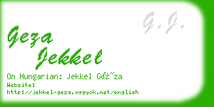 geza jekkel business card